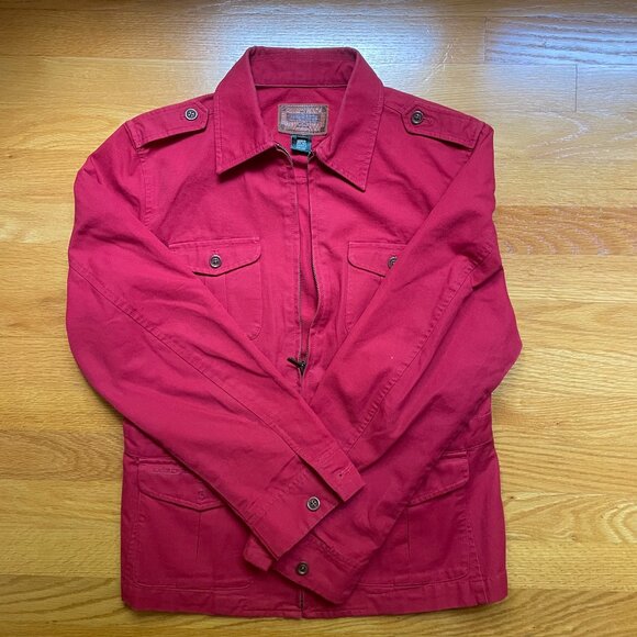 Vintage Lauren Ralph Lauren Red Denim Jean Jacket - Picture 1 of 4